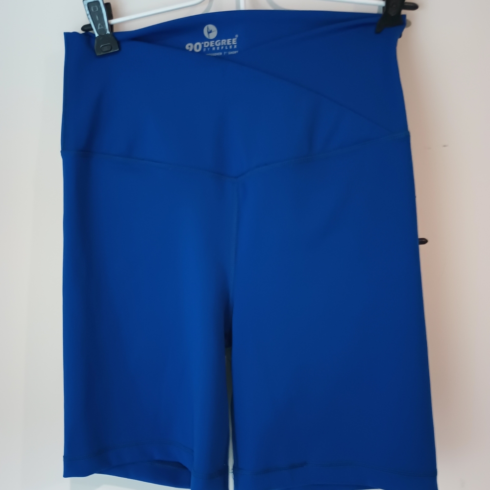 90 Degree By Reflex Women's Vibrant Blue Bike Shorts